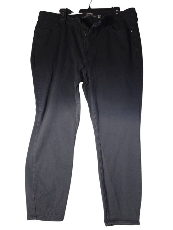 HT Denim Pants - HT Denim Low-Rise Skinny Jeans Size 18 Women's Gray